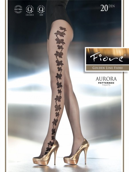 Fiore - Elegant flower pattern tights Aurora 20 DEN