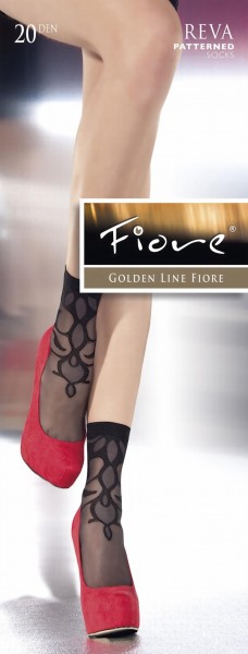 Fiore - Elegant patterned socks Reva 20 denier